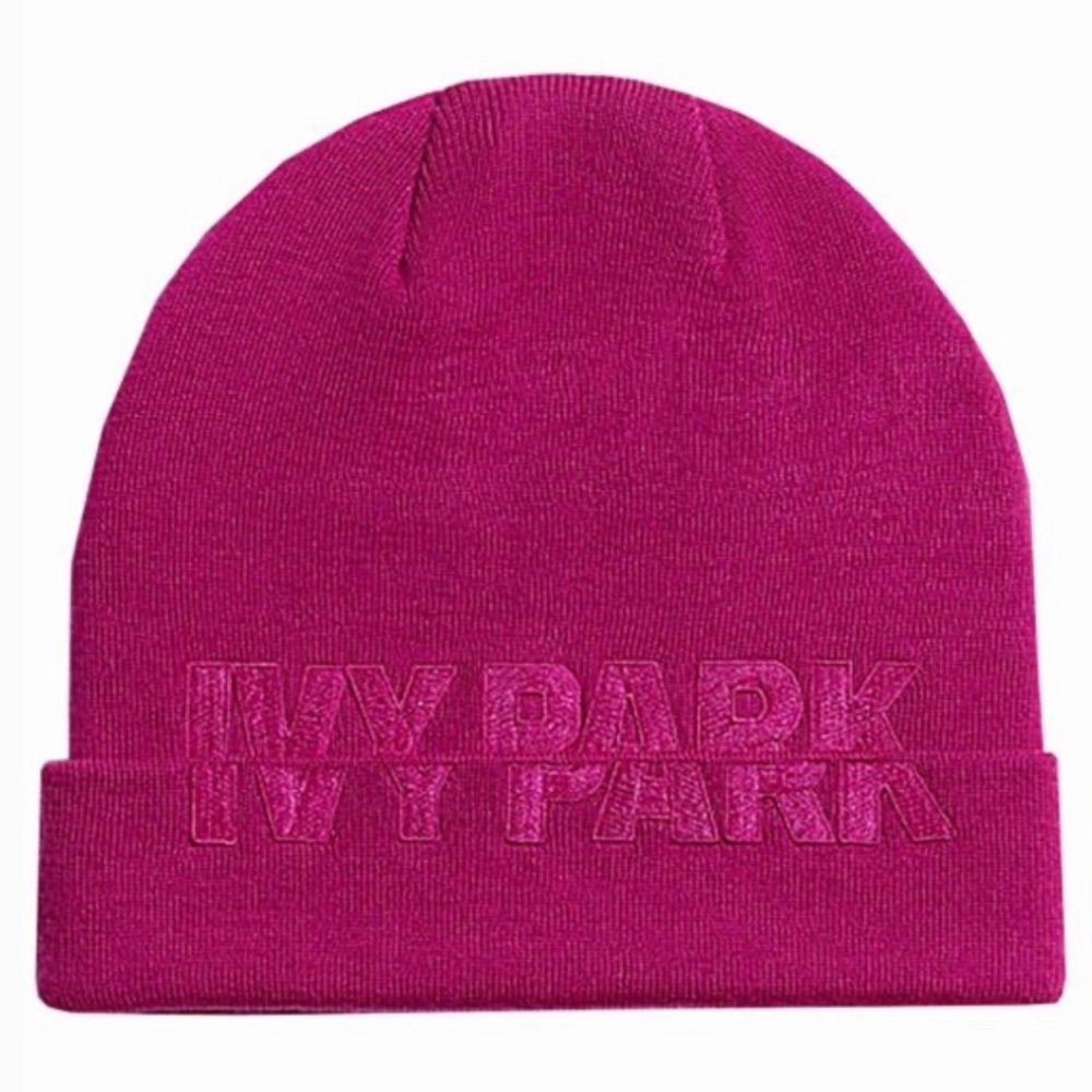New Adidas Originals x IVY PARK Beyonce Logo Cut Off Knit Beanie Pink NWT